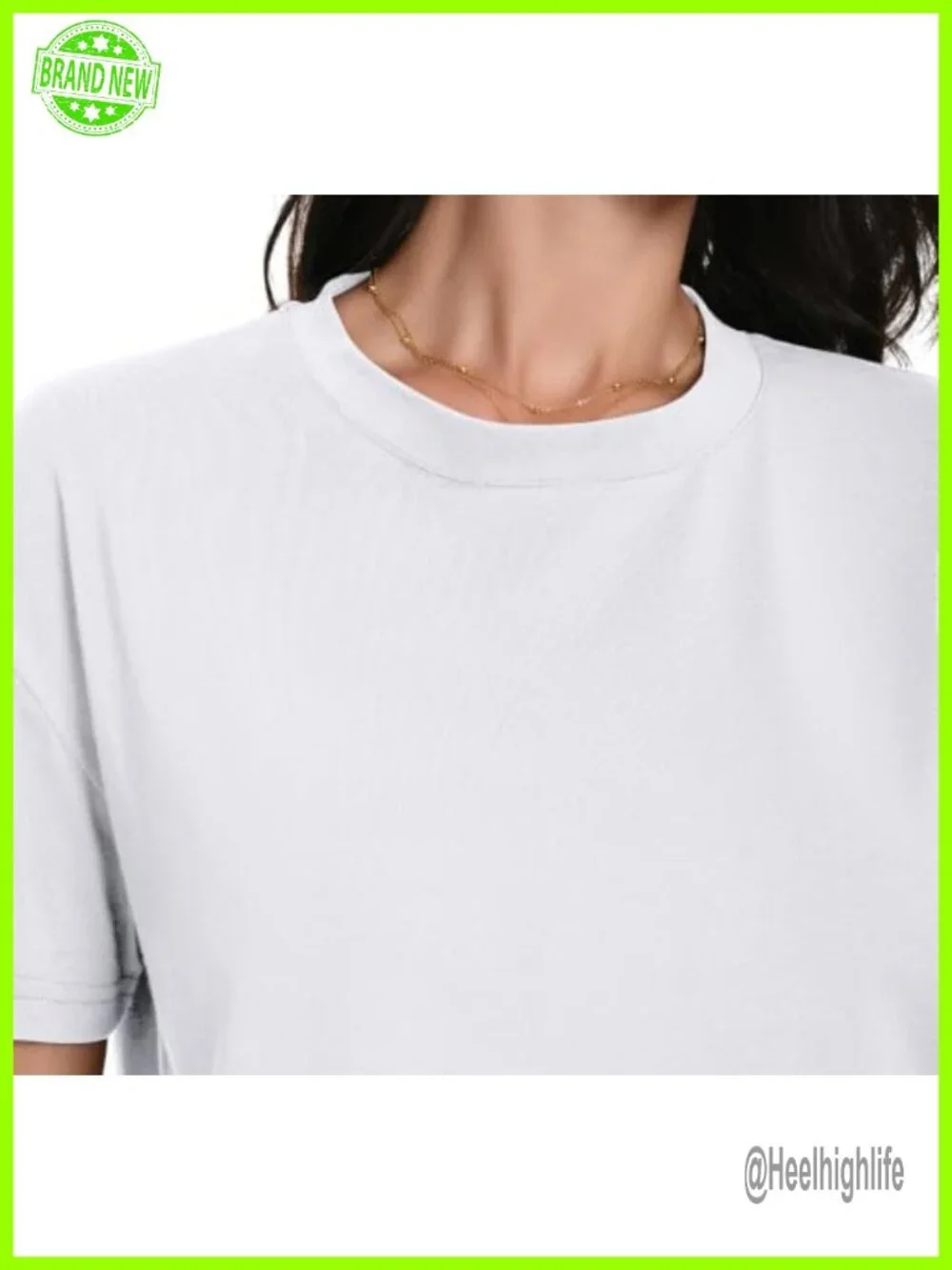 Oversized Cotton Crop Top Boxy Short Sleeve Workout Yoga Athletic Tee